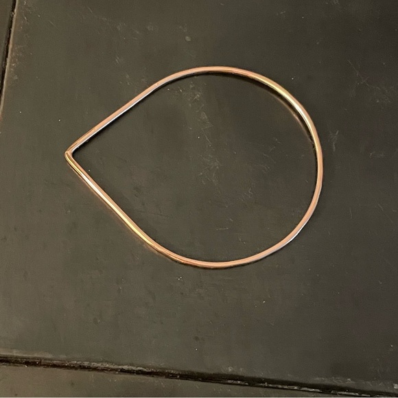 Rose Gold Plated Irregularly Shaped Bangle - Picture 4 of 4